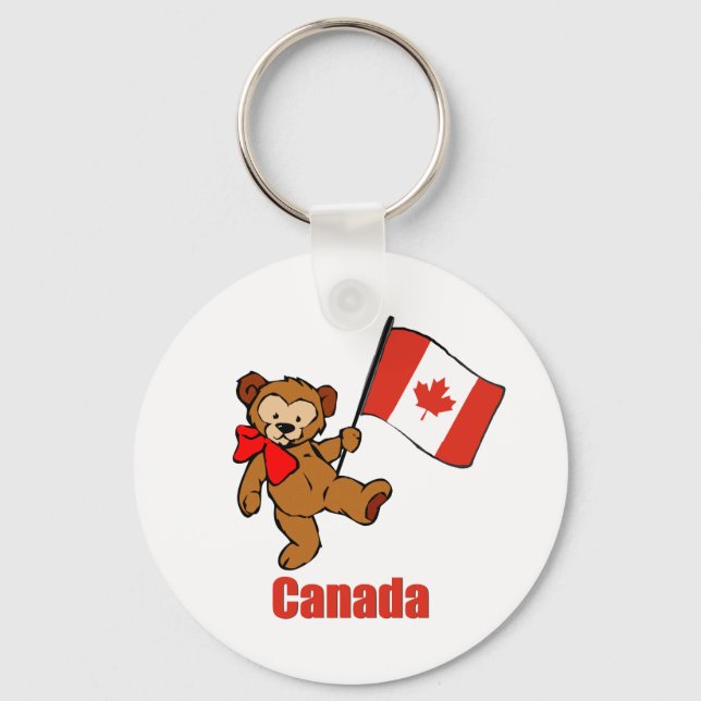Canada Teddy Bear Keychain (Front)