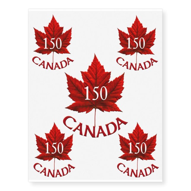 Canada Temporary Tattoo Canada 150 Souvenir (Front)