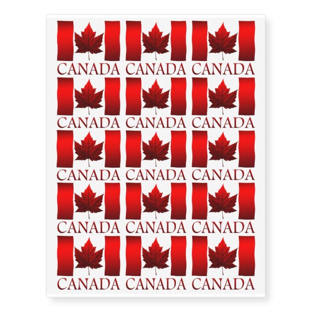 Canada Temporary Tattoo Canada Flag Skin Art (Front)