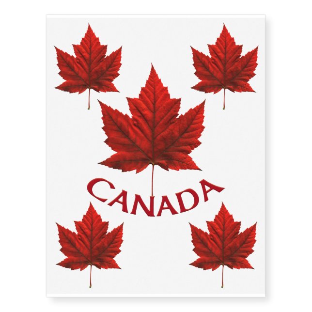 Canada Temporary Tattoo Canada Maple Leaf Souvenir (Front)