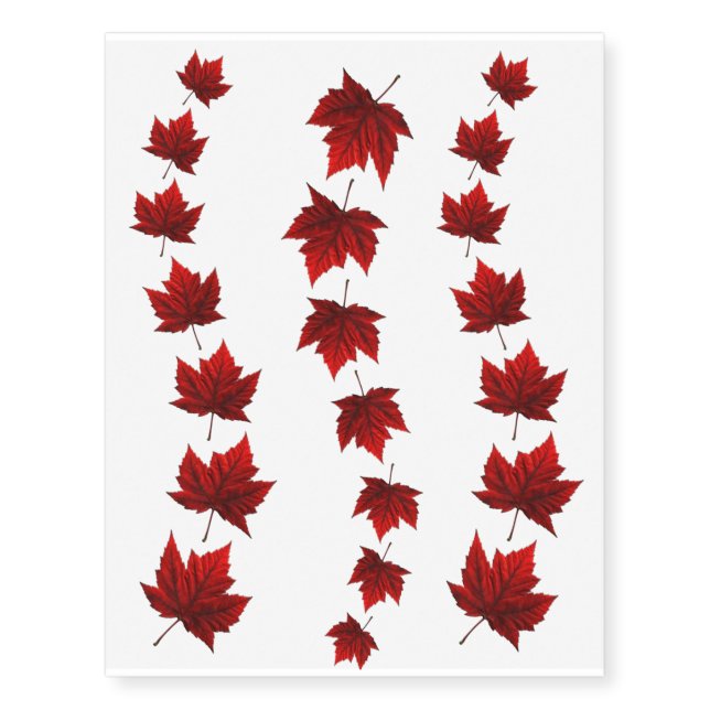 Canada Temporary Tattoo Canada Maple Leaf Souvenir (Front)