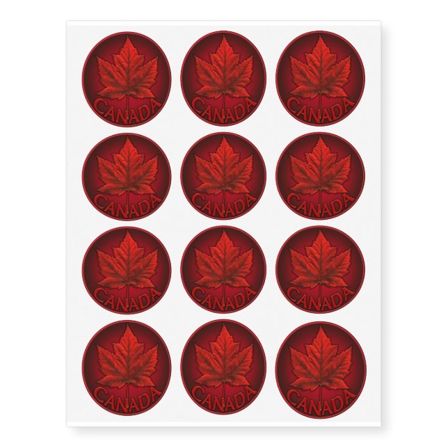Canada Temporary Tattoo Canada Maple Leaf Souvenir (Front)