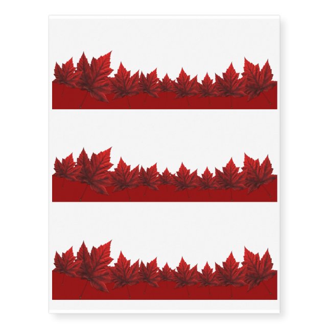 Canada Temporary Tattoo Canada Maple Leaf Souvenir (Front)