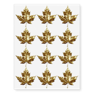 Canada Temporary Tattoo Gold Canada Leaf Souvenir