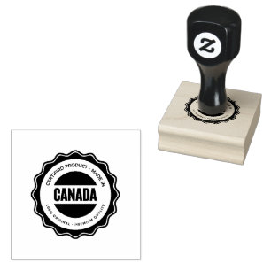 Canada Text Paradise Teal Ink Clean Impression  Rubber Stamp
