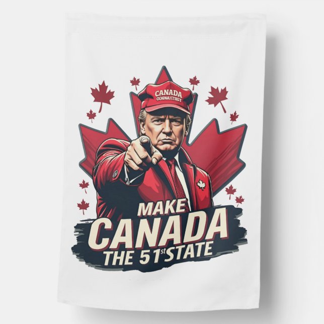 Canada the 51st State Trump Canadian  House Flag (Front)