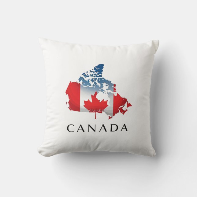 Canada: The Maple Leaf Country Throw Pillow (Front)