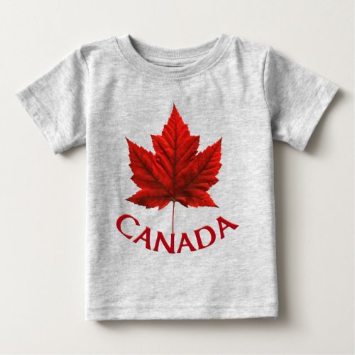 Canada Toddler T_Shirt Red Maple Leaf Baby Shirt