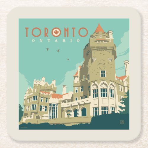 Canada  Toronto Casa Loma Square Paper Coaster