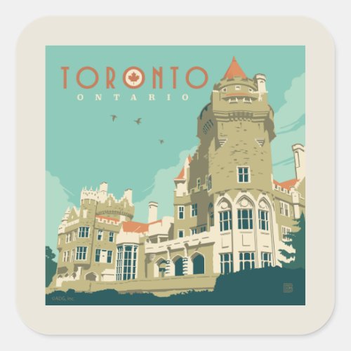 Canada  Toronto Casa Loma Square Sticker