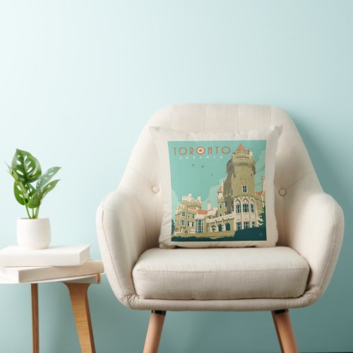 Canada  Toronto Casa Loma Throw Pillow