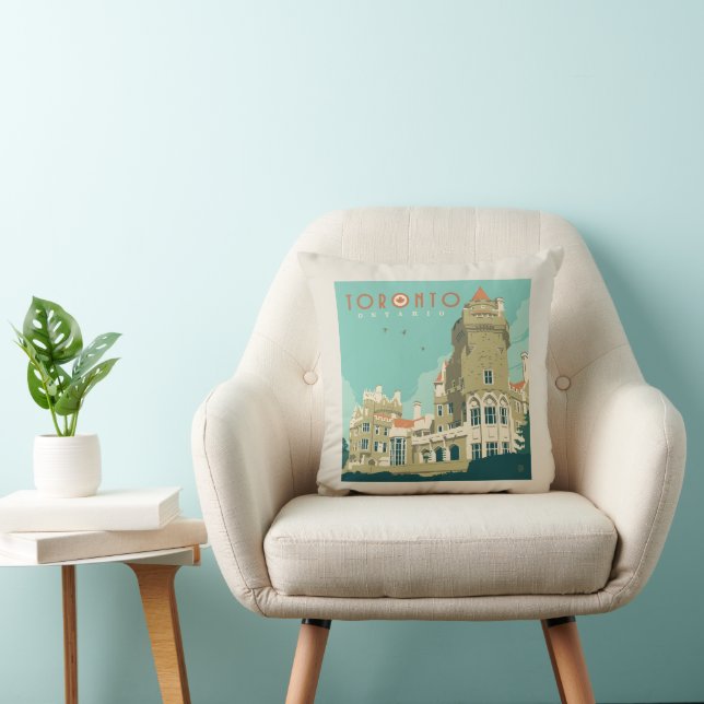 Canada | Toronto, Casa Loma Throw Pillow (Chair)