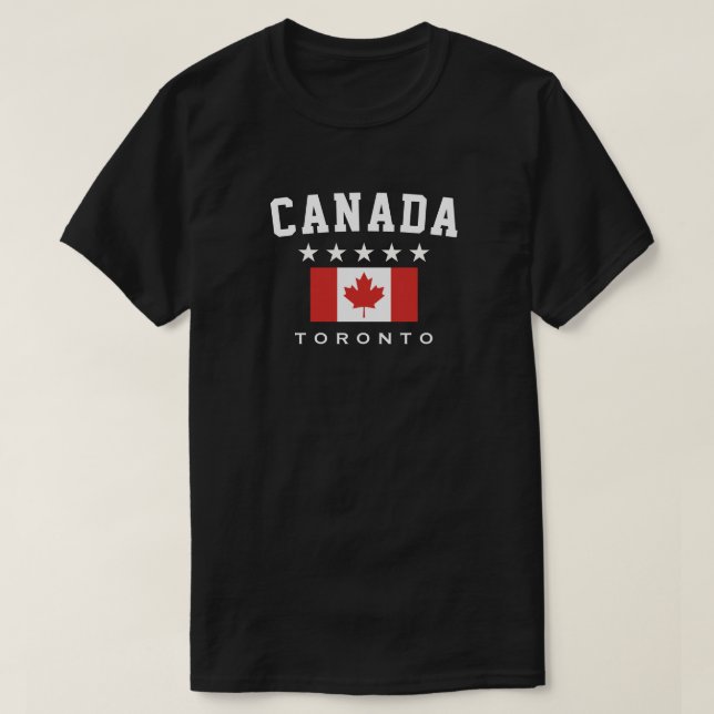 Canada Toronto Five Star Flag T-Shirt (Design Front)