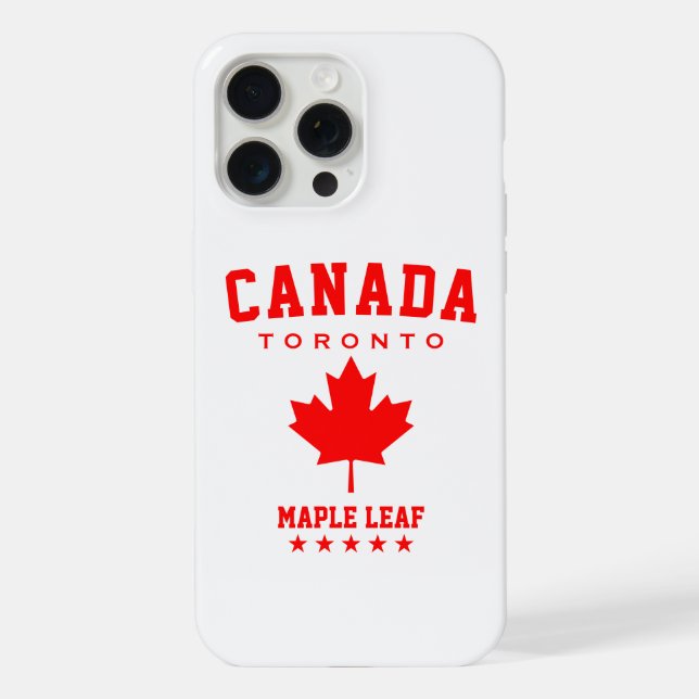 Canada Toronto Maple Leaf Retro Patriotic iPhone Case (Back)