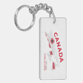 Canada Total Eclipse Acrylic Keychain (Front Left)