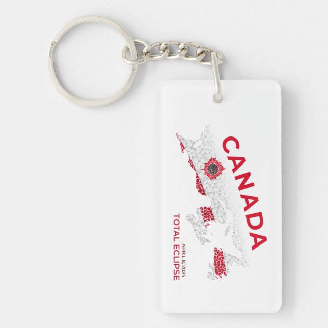 Canada Total Eclipse Acrylic Keychain (Front)
