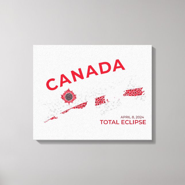 Canada Total Eclipse Canvas Print (Front)