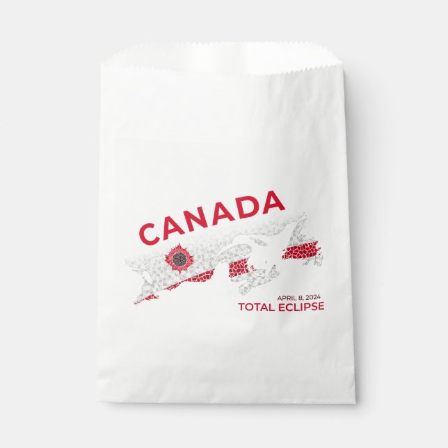 Canada Total Eclipse Favor Bag (Front)