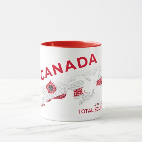 Canada Total Eclipse Mug Colored Handle Mug