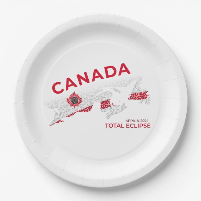 Canada Total Eclipse Paper Plates (Front)