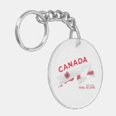 Canada Total Eclipse Round Keychain (Front Left)