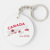 Canada Total Eclipse Round Keychain (Back)