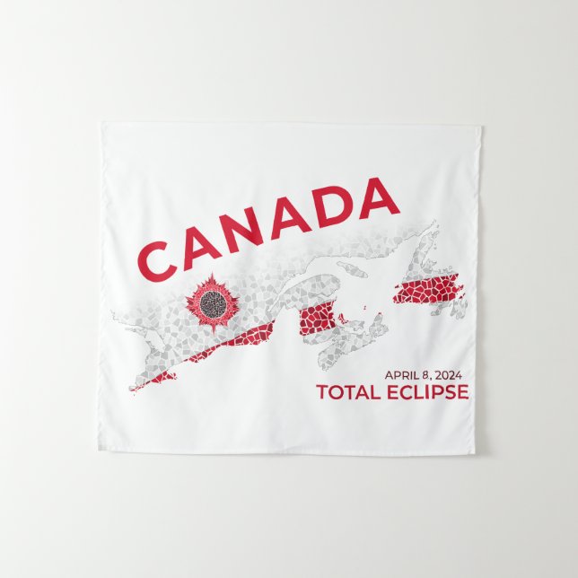 Canada Total Eclipse Tapestry (Front (Horizontal))