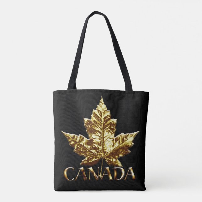 Canada Tote Bags Canada Gold Maple Leaf Bags (Back)