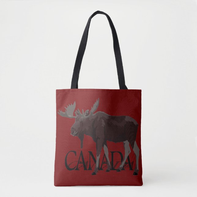 Canada Tote Bags Custom Canada Moose Shopping Bags (Front)