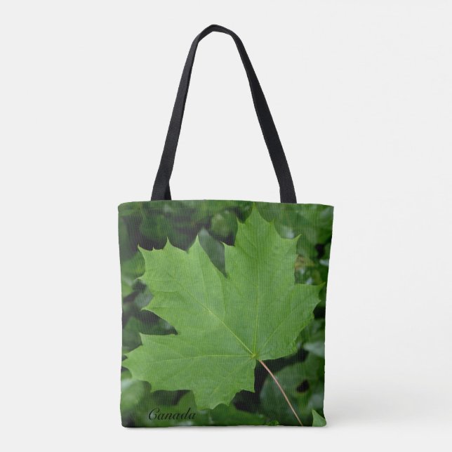 Canada Tote Bags Green Canada Maple Leaf Bags (Back)