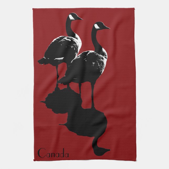 Canada Towel Personalized Canada Goose Tea Towel (Vertical)