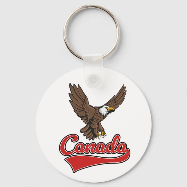 Canada Travel logo Keychain (Front)