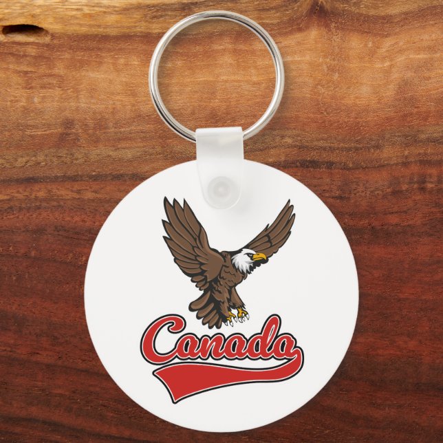 Canada Travel logo Keychain (Back)