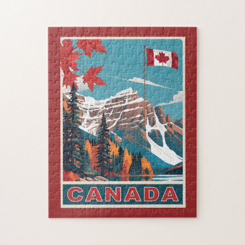 Canada Travel Poster Jigsaw Puzzle