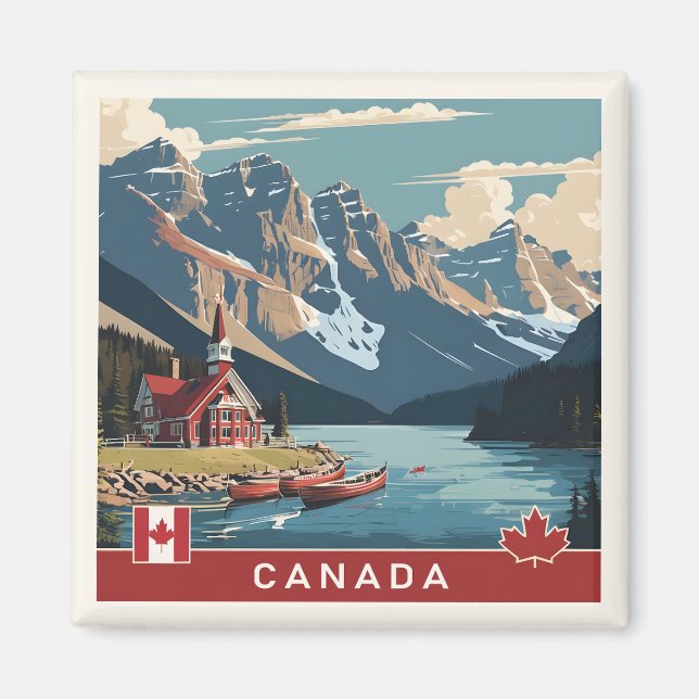 Canada Travel Poster Magnet (Front)