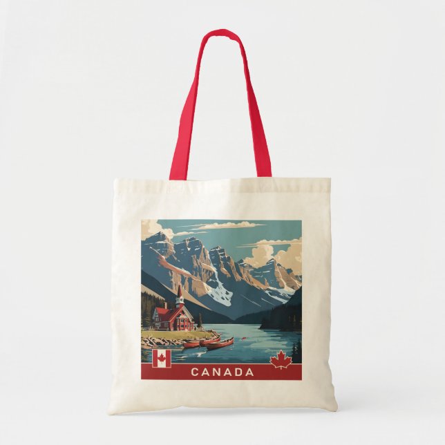 Canada Travel Poster Tote Bag (Front)