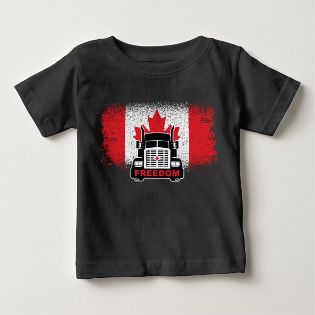 Canada Trucker Freedom Convoy 2022 Baby T-Shirt (Front)