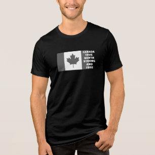Canada True North Strong And Free T-Shirt Tri-Blend Shirt