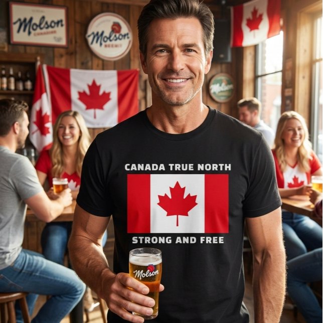 Canada True North Strong And Free. Tri-Blend Shirt (Creator Uploaded)