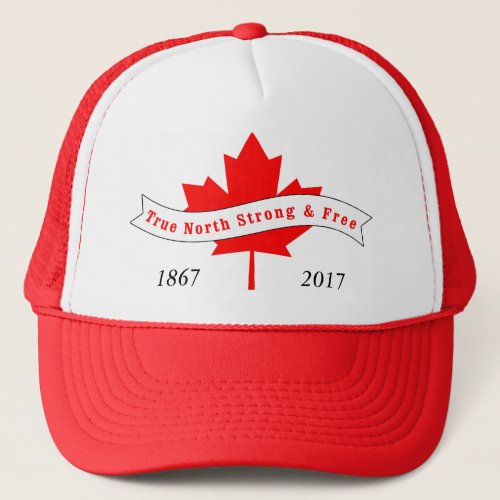 Canada True North Strong and Free Trucker Hat