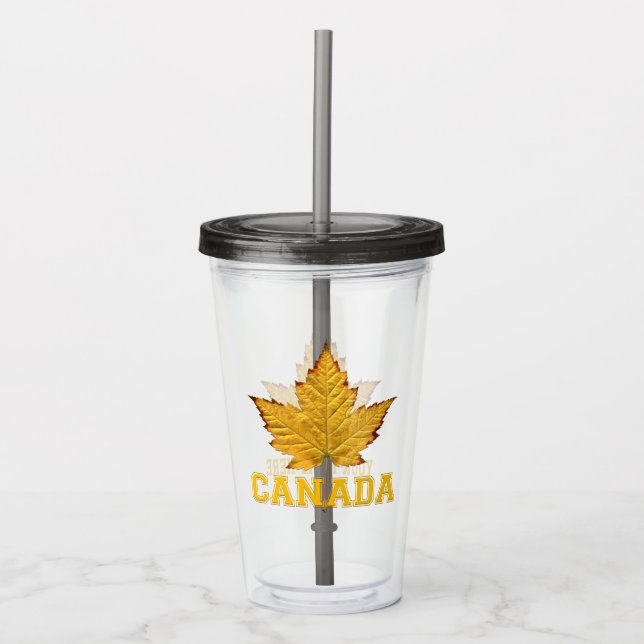 Canada Tumbler Personalized Varsity Canada Gifts (Front)