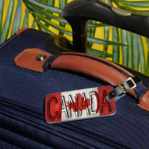 Canada Two-Tone Flag Identification Luggage Tag