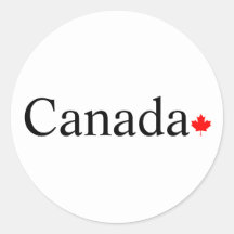 Canada typography with red maple leaf