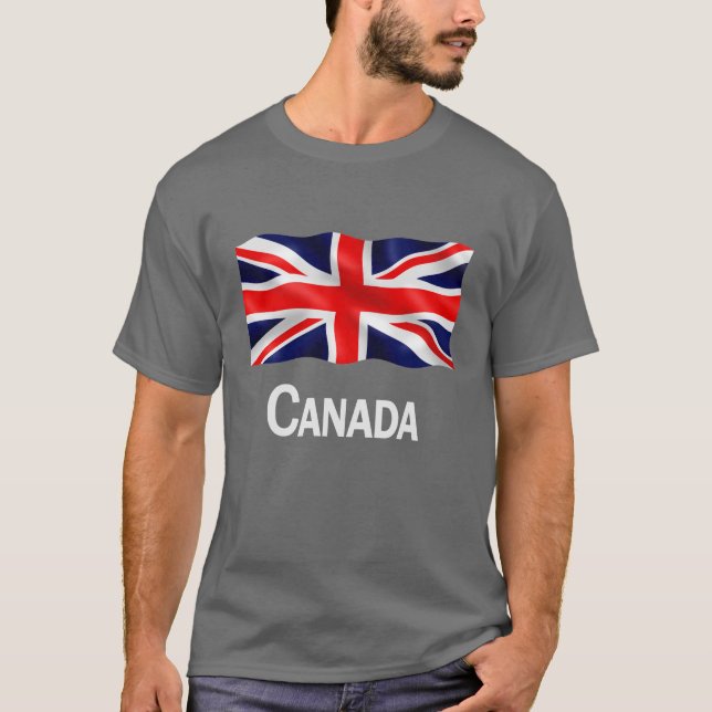 Canada Union Jack - Basic Dark T-Shirt (Front)