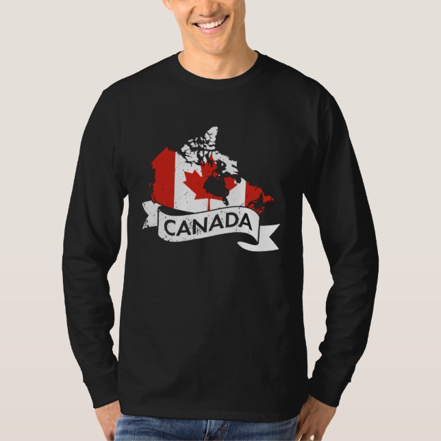 Canada USA America Hockey Canadian Maple Leaf  6 T-Shirt (Front)