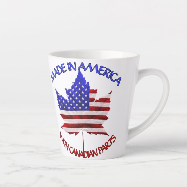 Canada USA Cups US / Canada Souvenir Latte Mugs  (Right)
