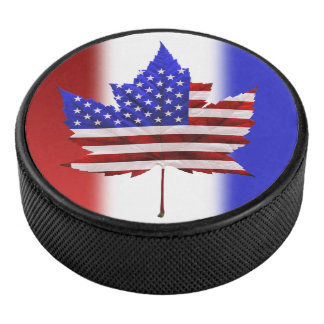 Canada USA Hockey Puck US Canada Souvenir Puck