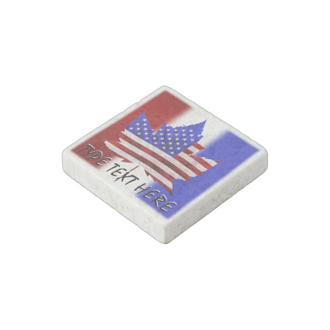 Canada USA Magnet Personalized Fridge Magnet (Angled)