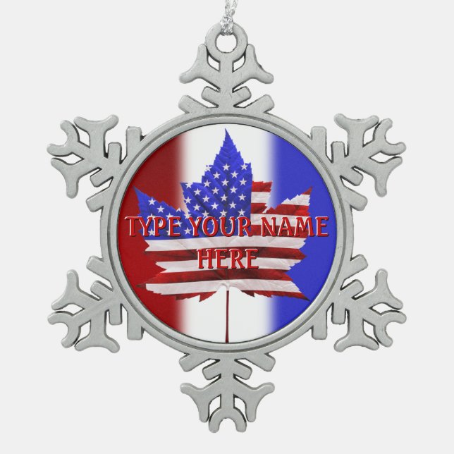 Canada USA Ornament Personalize Canada Souvenir (Front)