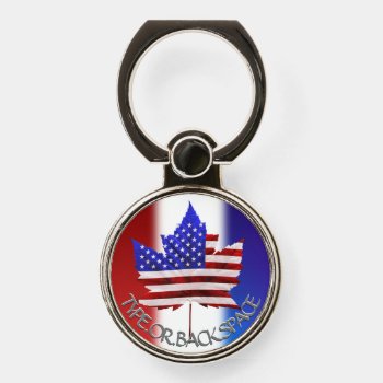 Canada Usa Phone Ring Holder Personalized Souvenir by artist_kim_hunter at Zazzle